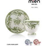 Mien 2’li Porselen Kahve Fincan Takımı – 100 ml (3 Farklı Renk Seçeneği) - Beyaz