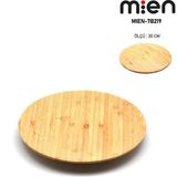 Mien 30 cm Bambu Sunum ve Servis Tabağı - 30 CM YUVARLAK BAMBU SERVİS TABAĞI - Kahverengi