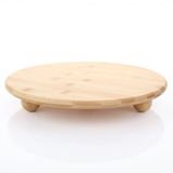 Mien 32 Cm Bambu Top Ayaklı Sunumluk – Doğal Ahşap Servis Tabağı, Şık Sunum Tepsisi