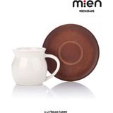 MİEN 6 Kişilik Bambu Fincan Takımı - 001 - Beyaz