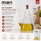 Mien 750 Ml İkili Akasaya Standlı Cam Yağdanlık