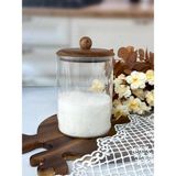 Mien Akasya Top Kulp Cam Kavanoz 1150 ml - Şeffaf - 1 Adet