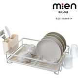 Mien Alüminyum Bulaşıklık 44×30×15 cm | Şık ve Dayanıklı Tezgah Üstü Kurutmalık - 02 - Gri - ÖLÇÜLER 30*40*15 cm
