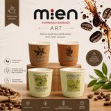 Mien Art 4'lü Espresso Bardağı 90CC , Kulpsuz Kahve Fincanı - Renkli - 90 ml