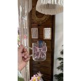 Mien Atölye Zanaat Pinterest Model Fiyonk Cam Kupa - Şeffaf Pembe - 350 ml
