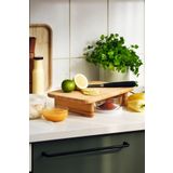 Mien Bambu Ayaklı Kesme Tahtası Sunum Tahtası 34x22x9 cm