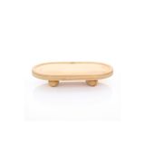 MİEN Bambu Sunumluk 24x14x2,8 Cm – Ayaklı Doğal Bambu Servis ve Kahvaltı Tabağı