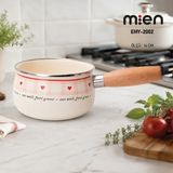 MİEN Cutie 14 cm Emaye Bubble Derin Sos Tava - Bej