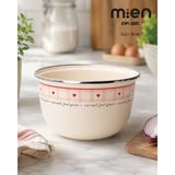 MİEN Cutie 22 cm Emaye Karıştırma Kabı - Bej