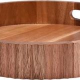 Mien Dayanıklı Akasya Yuvarlak Tepsi 35 cm -7B146