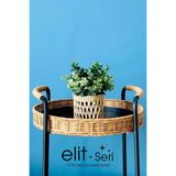 MİEN HOME | Elit Seri | 1. Sınıf 10x10 Doğal Hasır Saksı Sepet | %100 Yerli Zanaatkâr Üretimi – Çok Amaçlı