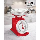 Mien Mekanik Mutfak Terazisi 2 kg – Analog Klasik Terazi - Kırmızı