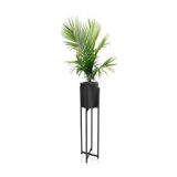 MİEN Metal Siyah Dekoratif Ayaklı Saksı,ferforje Ayaklı Büyük Boy 24 X 83 Cm. Saksı