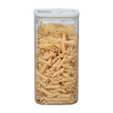 MİEN Mien 1500 ml Borosilikat Cam Krem Silikon Vakum Kapaklı Saklama Kavanozu Kare Erzak Kavanozu