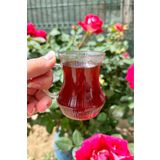 MİEN Mien 6 Kişilik Borosilikat Çizgili Cam Çay Bardağı Çay Bardağı