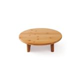 Mien Mien Bambu Ayaklı Yuvarlak Kesme Tahtası - Bej - 29,5X31,5 cm