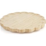 MİEN Mien Bambu Döner Standlı Servis Tabağı - 31 cm - 31 CM BAMBU YUVARLAK SERVİS TABAĞI - Kahverengi