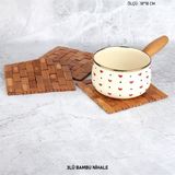 MİEN Mien Bambu Nihale 3'lü Set 18X18 cm - Kahverengi
