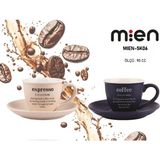 MİEN Mien Earth 2'li Kahve Fincan Takımı 90ML - Krem - Lacivert - 90 ml