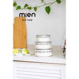 MİEN Mien EMY1020B Yazılı Beyaz Emaye Saklama Kabı 3'lü