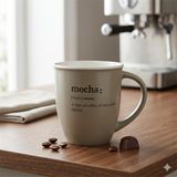 MİEN Mien Lory Motto Porselen Kupa 370 cc - Modern Tasarım Kahve ve Nescafe Kupası - 370 ml porselen kupa - 001-Renkli
