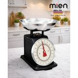 Mien MİEN Mekanik Mutfak Terazisi 2 Kg – Paslanmaz Çelik Hazneli, Analog Klasik Terazi