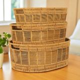 MİEN Oval Rattan Küçük Boy Sepet
