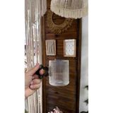 Mien Papatya Model Cam Kupa - Şeffaf - Siyah - 300 ml