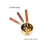 MİEN Paslanmaz Çelik Ölçü Kaşığı 3 Lü Set.15 ml ,60 ml ,125 ml Kaşık