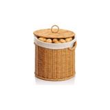 Mien Rattan Kapaklı Sepet Büyük Boy 25X25 cm - Çok Renkli
