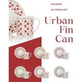 Mien Urban 6’lı 90 ml Kahve Fincan Seti – Çiçek Desenli Şık Porselen Fincan Takımı - 001-Renkli - 0 - 499 ml