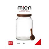 MİEN Vakumlu Kapak Akasya Ölçek Kaşıklı Kavanoz 4000ml