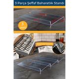 Mienda Home Pleksi Şeffaf 3 Adet Stand Baharatlık Standı Çekmece İçi Düzenleyici Organizer Şeffaf