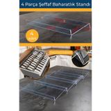 Mienda Home Pleksi-şeffaf 4 Parça Baharatlık Standı Çekmece İçi Düzenleyici Organizer-mhydkplx4