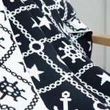 Miespiga 100% Pamuk Marin Desen Triko Battaniye Koltuk Şalı | 130x170 | Tek Kişilik Salon, Yatak Odası, Oturma Odası, Yat, Tekne, Bahçe