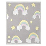 Miespiga Gökkuşağı Organik Pamuk Triko Örgü Bebek Battaniyesi Rainbow