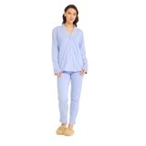 Miespiga Kadın Gömlek Pantolon Pijama Takımı - M - Lila