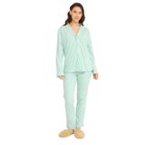 Miespiga Kadın Gömlek Pantolon Pijama Takımı - S - Aqua