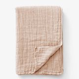 Miespiga Rustik 3 Kat Keten Çift Taraflı Süper Yumuşak Nefes Alabilen Dört Mevsim Throw Koltuk Şalı 140x190cm | Koltuk Örtüsü | 140x190 cm Yatak Örtüsü (Şeftali)