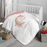 Miespiga Unicorn Elyaflı Bebek Battaniyesi 75X100 - Beyaz - 75 x 100 cm