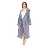 Miespiga Unisex Kapüşonlu Uzun Müslin Bornoz | Müslin Kadın Bornoz | Müslin Erkek Bornoz (S-M, Antrasit)