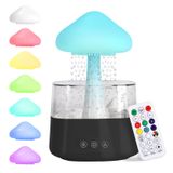 MIFXIN Cloud Rain Nemlendirici, 7 Renkli LED Işık, Aroma Terapisi Essential Oil Difüzörü Uzaktan Kumandalı Mikro Nemlendirici, Masa Çeşmesi, Yatak Tarafı Uyku Rahatlatıcı Ruh Hali Su Damlası Ses