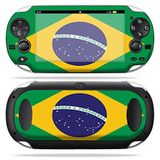 MightySkins Cilt PS Vita PSVITA Playstation Vita ile Uyumlu Taşınabilir sargı Çıkartma Skins Brezilya Bayrağı