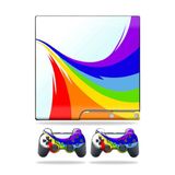 MightySkins Kaplama Sony Playstation 3 PS3 Slim Skins + 2 Controller Skins Çıkartma Gökkuşağı Flood ile Uyumlu