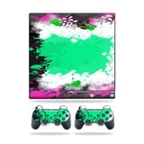 MightySkins Kaplama Sony Playstation 3 PS3 Slim Skins + 2 Controller Skins Sticker Boya Sıçrama