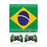 MightySkins Kaplama Sony Playstation 3 PS3 Slim Skins + 2 Controller Skins Sticker Brezilya Bayrağı ile Uyumlu
