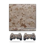 MightySkins Kaplama Sony Playstation 3 PS3 Slim Skins + 2 Controller Skins Sticker Desert Camo ile Uyumlu