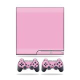 MightySkins Kaplama Sony Playstation 3 PS3 Slim Skins + 2 Controller Skins Sticker Düz Pembe