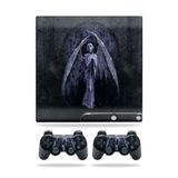 MightySkins Kaplama Sony Playstation 3 PS3 Slim Skins + 2 Controller Skins Sticker Fantasy Angel ile Uyumlu