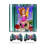 MightySkins Kaplama Sony Playstation 3 PS3 Slim Skins + 2 Controller Skins Sticker Funky Fairy ile Uyumlu